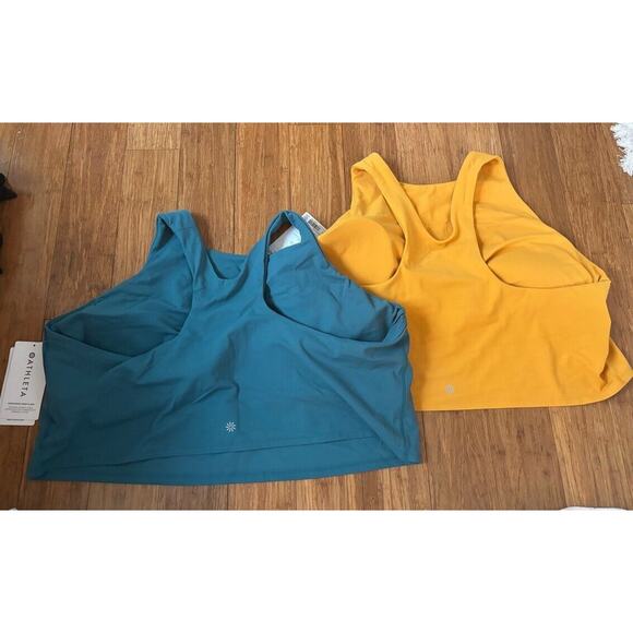 Athleta Conscious Crop Tanks LOT OF 2 Green‎ & Golden Yellow Size 3X NWT Active - Picture 5 of 5
